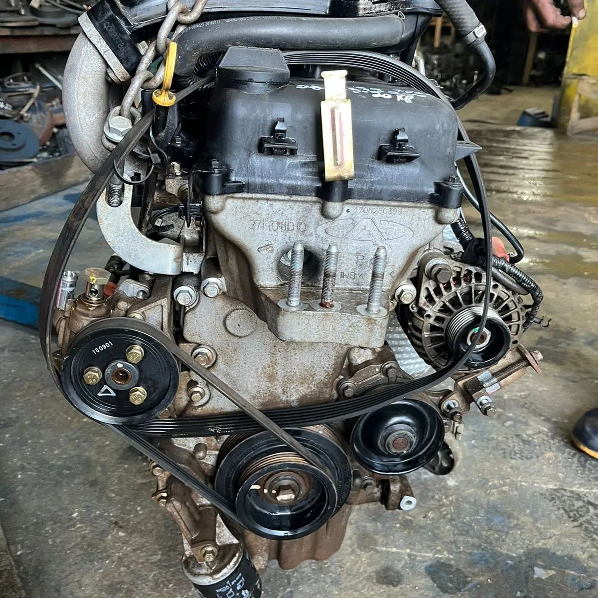 Motor Chery QQ 1.0 3cc 2018 Flex 75cvs — foto 4 da unidade real em estoque